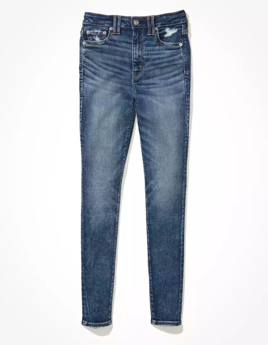 Jean American Eagle AE Ne(x)t Level Super High-Waisted Jegging Vert Clair Femme | FQT-67028763